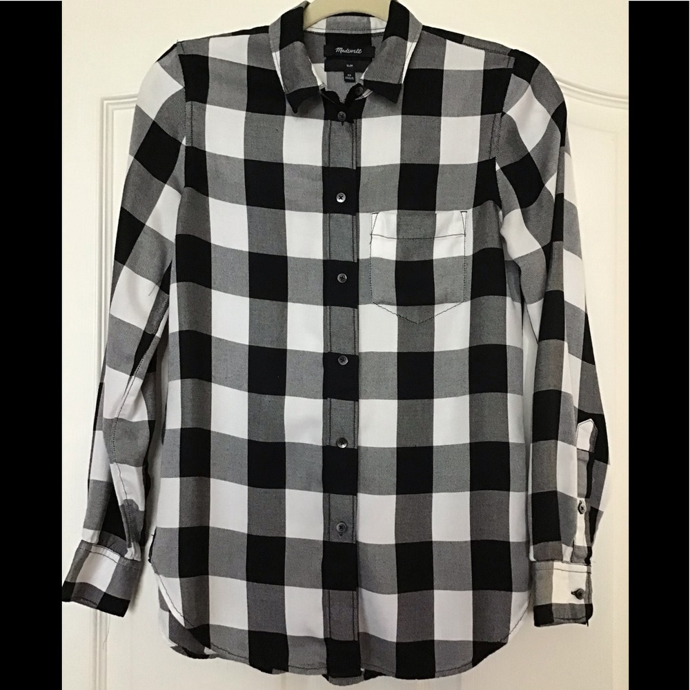 Madewell Checkered button up shirt.